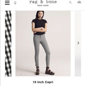 🚫SOLD🚫NWT rah&bone check pants slim fit 28